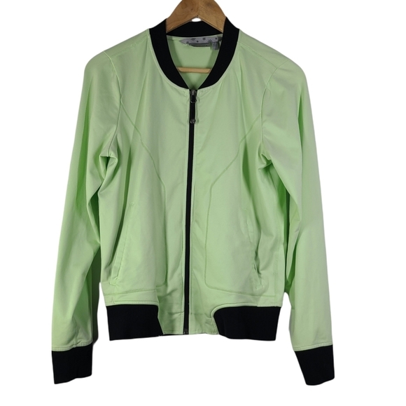 Athleta Bombastic Bomber Jacket S Lime Green - Picture 1 of 4